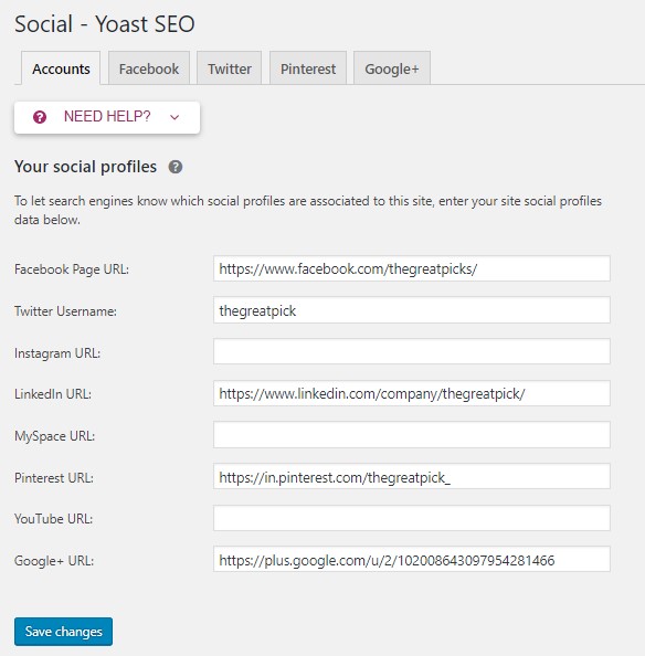 Yoast SEO plugin